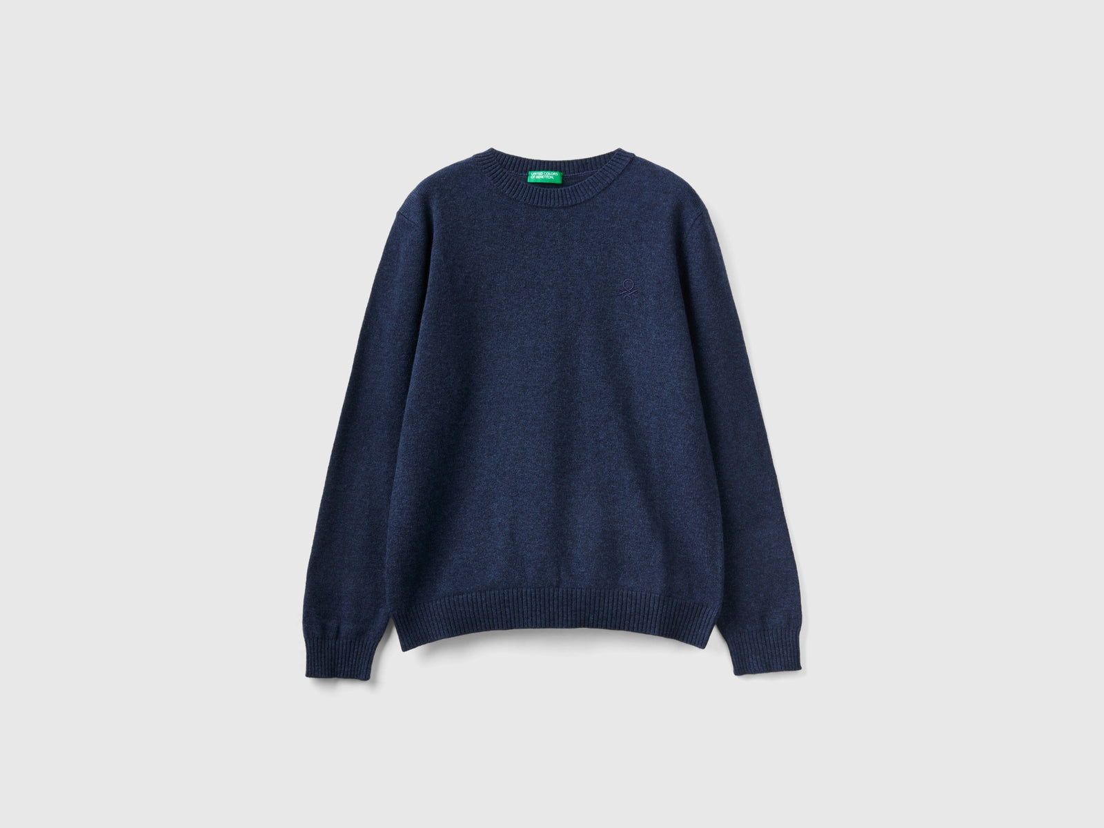 Wool and cashmere blend sweater da bambino blu scuro | Benetton Outlet