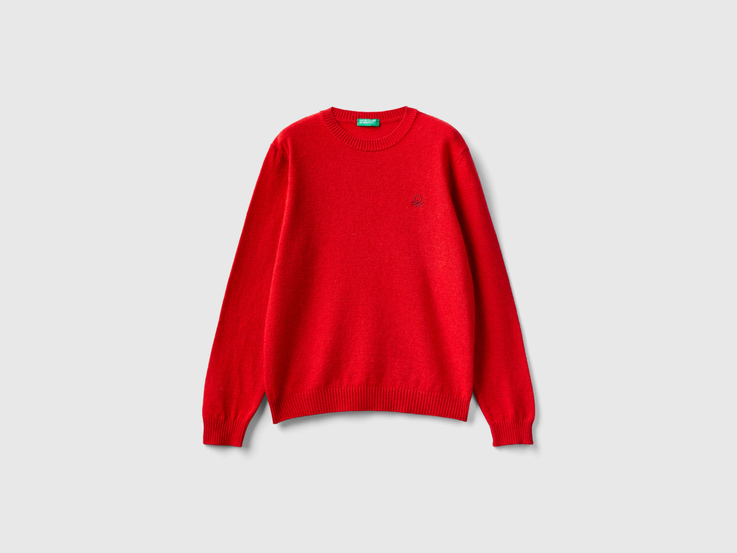 Wool and cashmere blend sweater da bambino rosso | Benetton Outlet