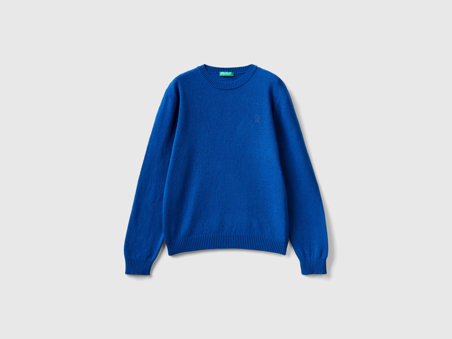 Wool and cashmere blend sweater da bambino blu | Benetton Outlet