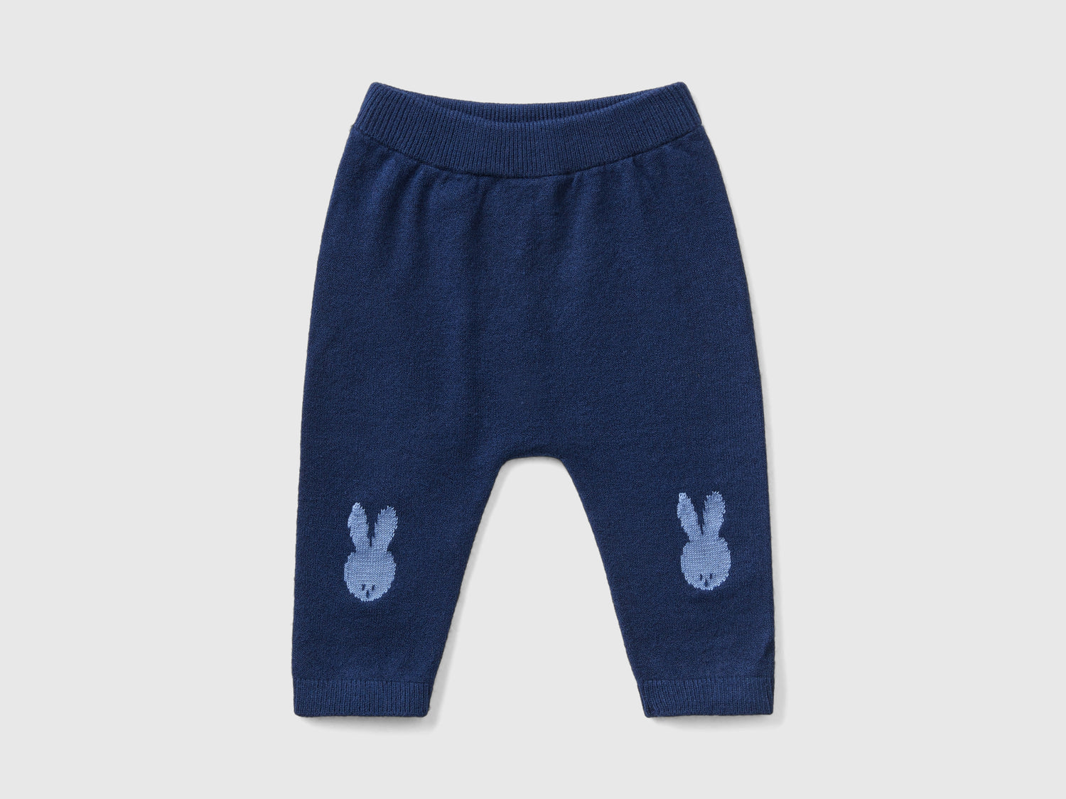 Pantalones de punto con inserción da neonato blu scuro | Benetton Outlet