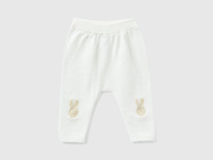 Pantaloni in maglia con intarsio