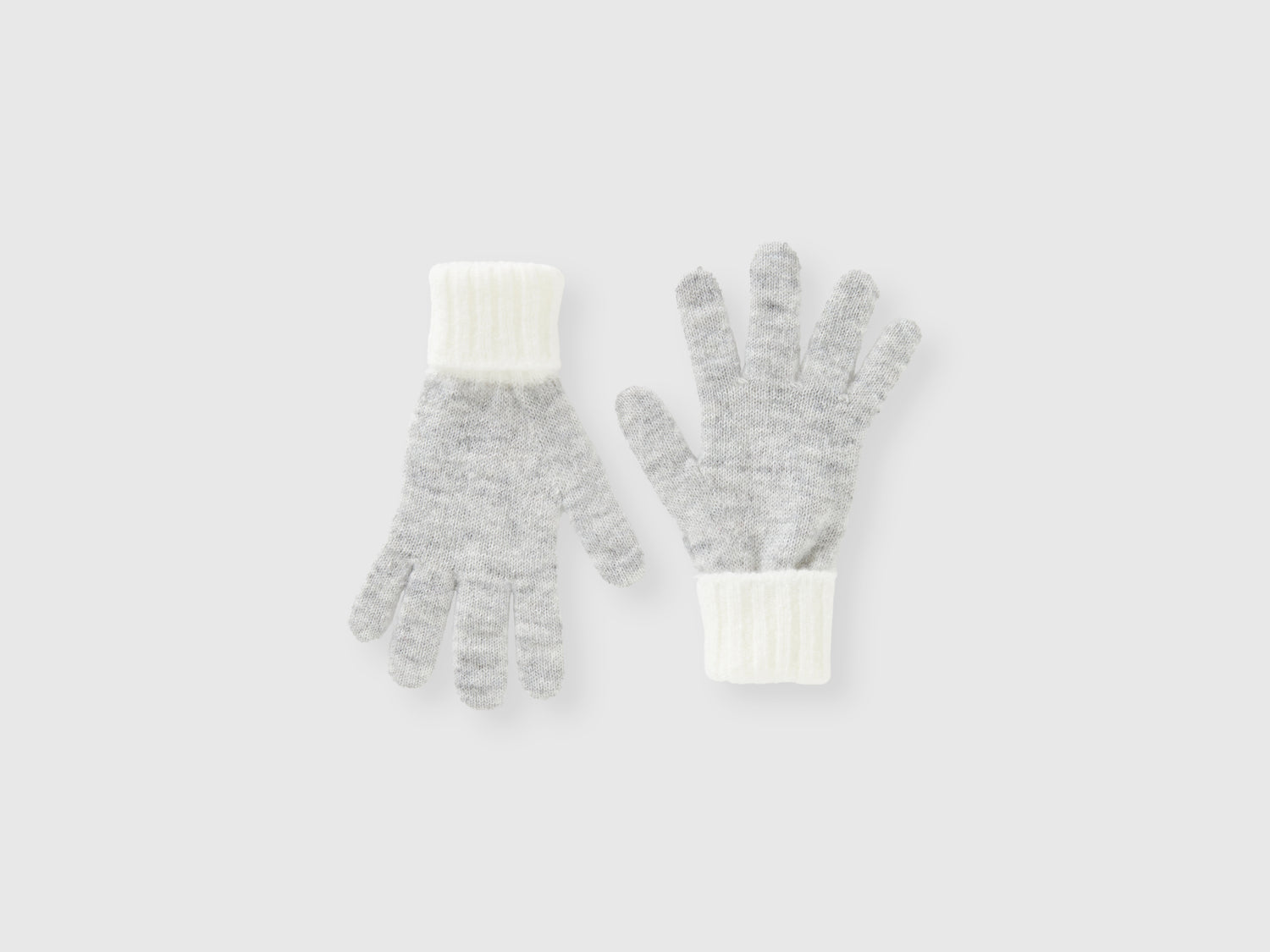 Knitted gloves da bambina grigio | Benetton Outlet
