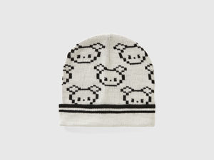 Cappello in maglia con pattern animali