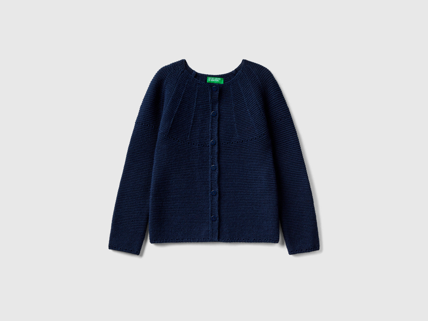 Cárdigan con detalles calados da bimba blu scuro | Benetton Outlet