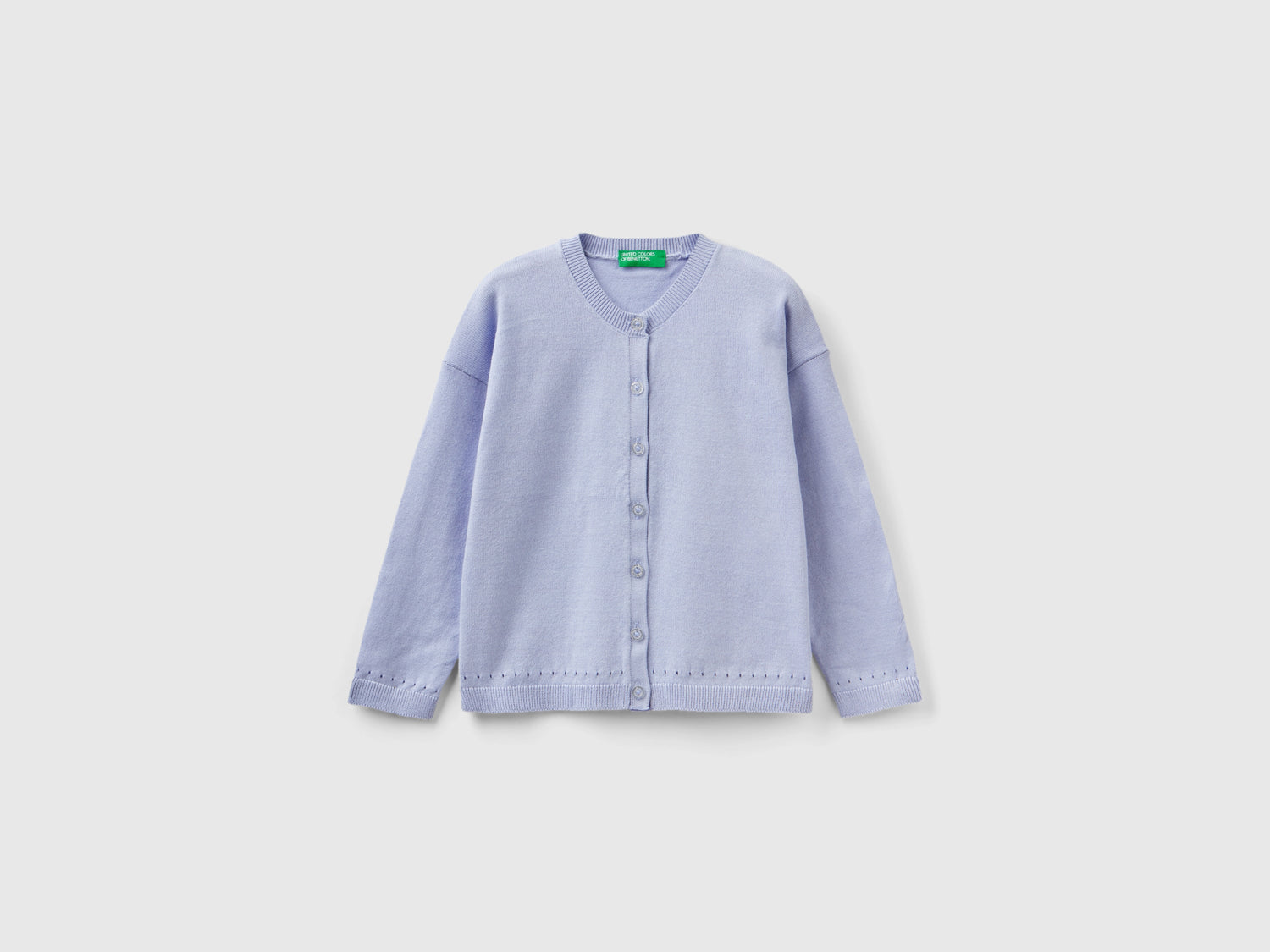 Cardigan con bottoni glitter da bimba lilla | Benetton Outlet