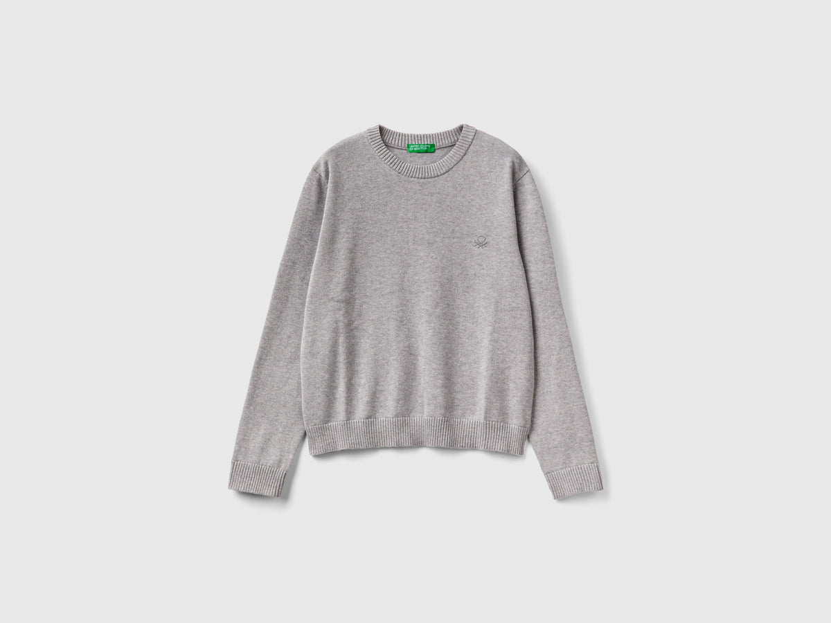 100% cotton crew neck sweater