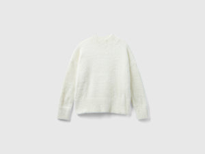 Maglia lupetto in filato peloso