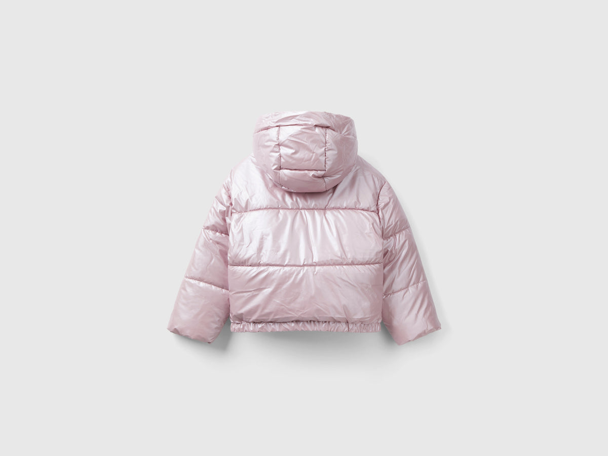 Piumino in nylon lucido