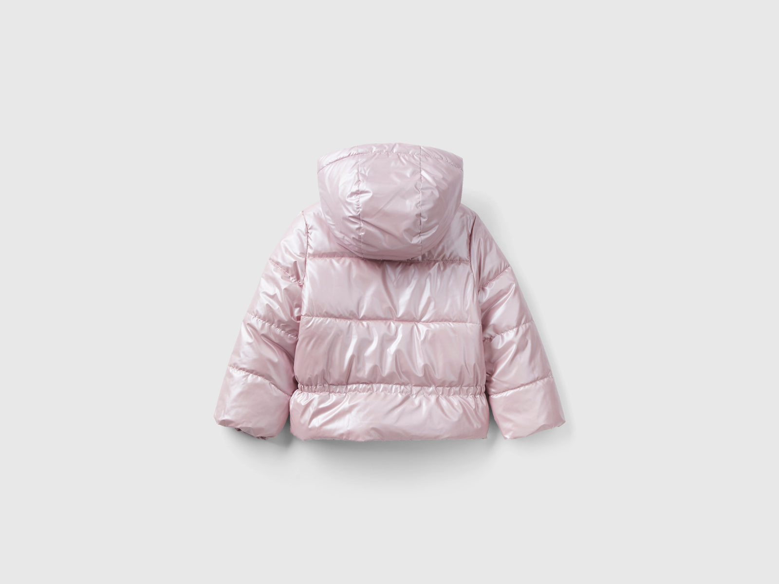 Chaqueta de plumón de nailon brillante da bimba rosa 2 | Benetton Outlet