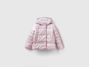 Chaqueta de plumón de nailon brillante