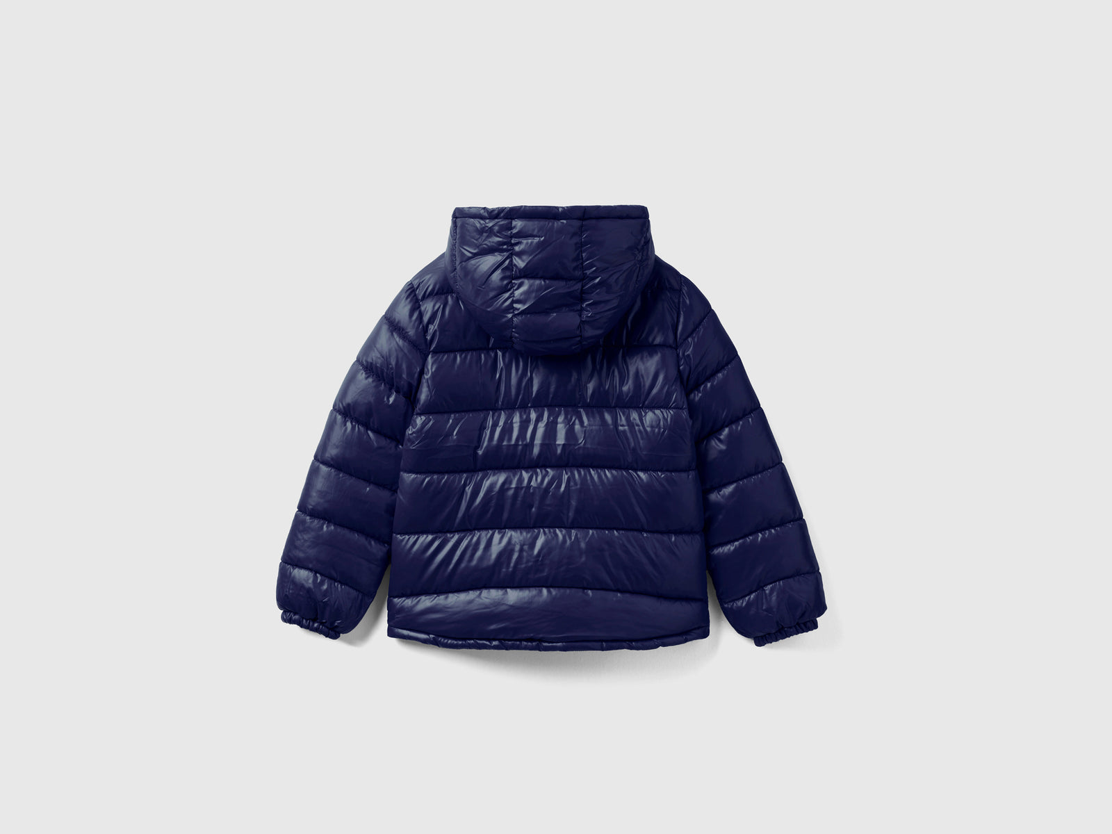 Chaqueta acolchada brillante da bambina blu scuro 2 | Benetton Outlet