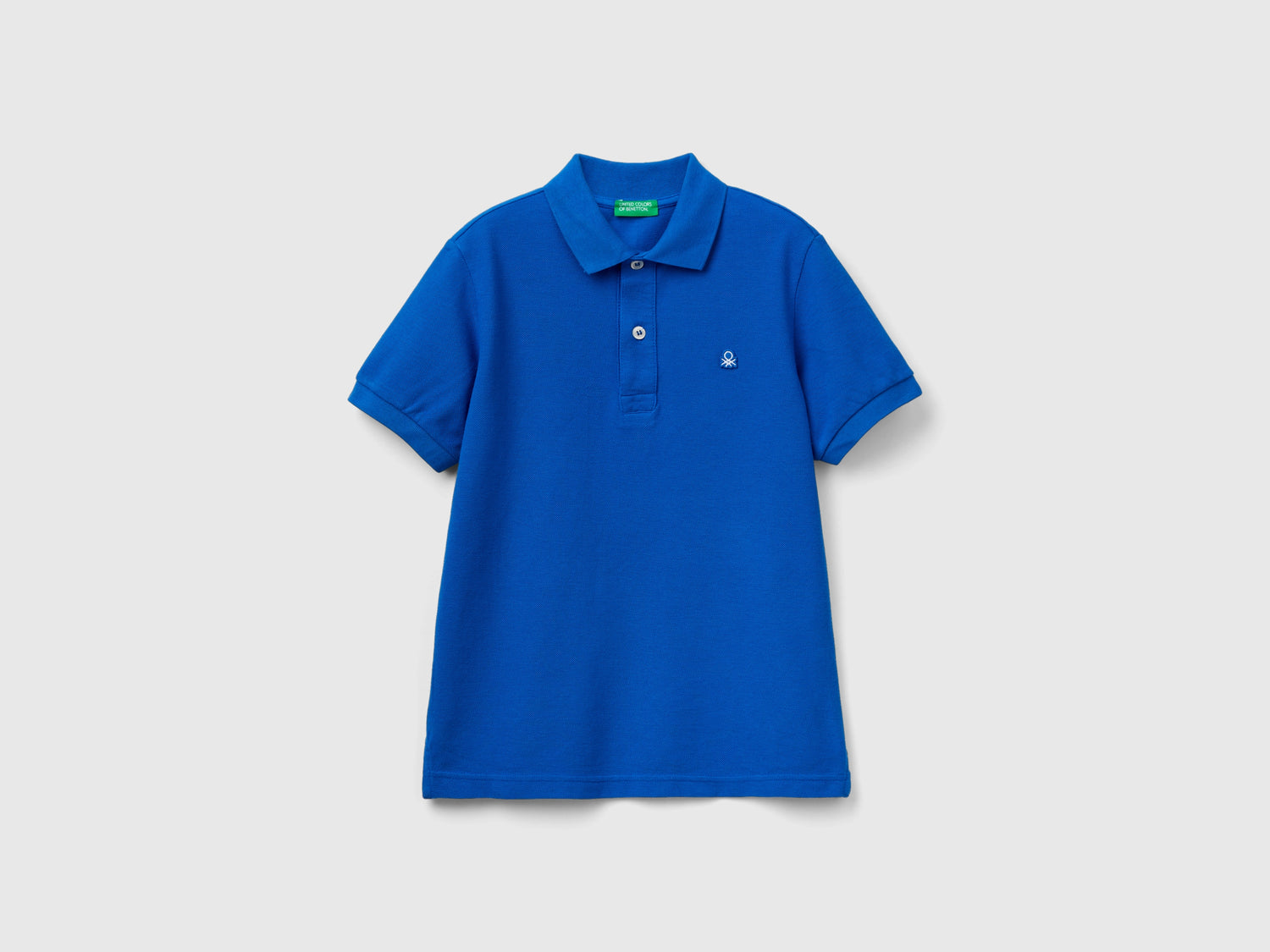 Polo slim fit 100% cotone bio da bambino bluette | Benetton Outlet
