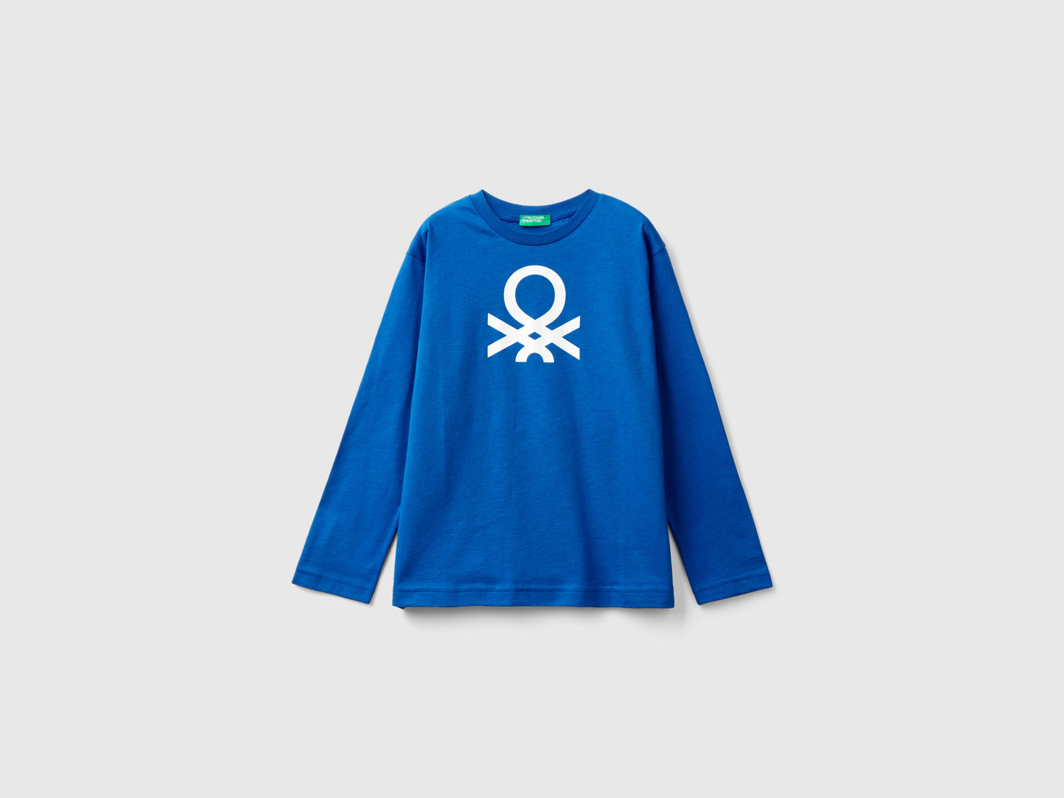 Camiseta de manga larga con logo da bambino bluette | Benetton Outlet