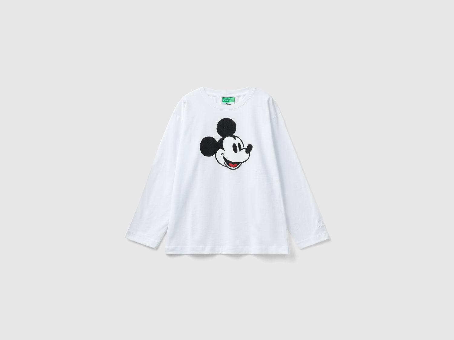 T-shirt con stampa Mickey Mouse da bambino bianco | Benetton Outlet