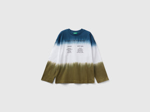 T-shirt dip dye con stampa