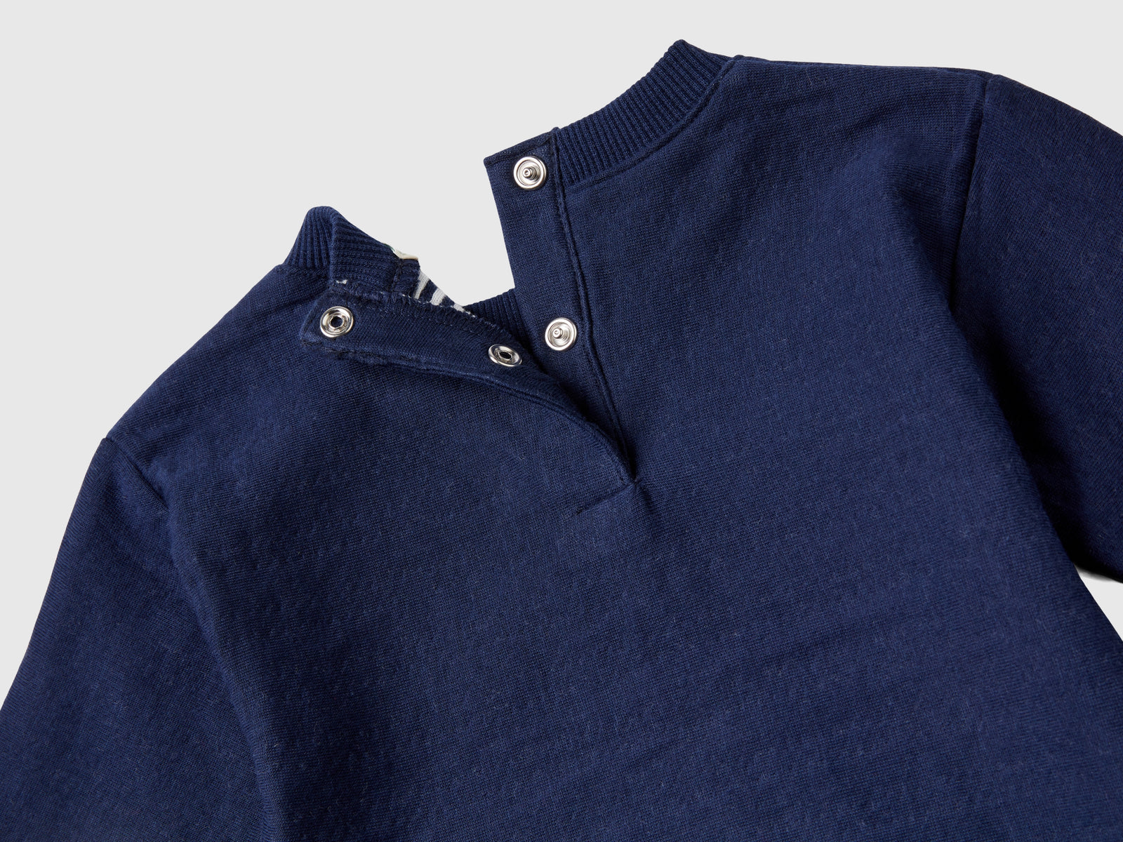 Felpa chiusa con stampa da neonato blu scuro 2 | Benetton Outlet