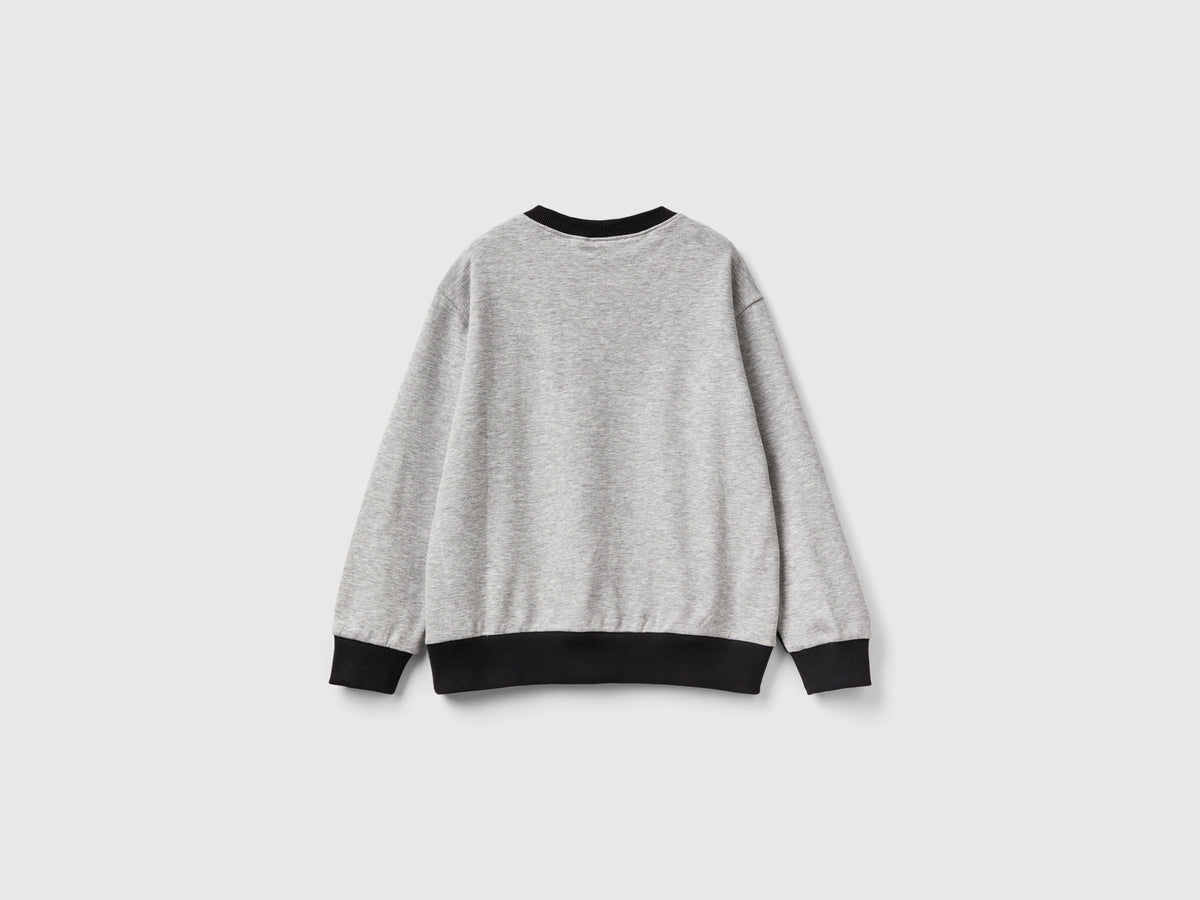 Felpa color block con stampa