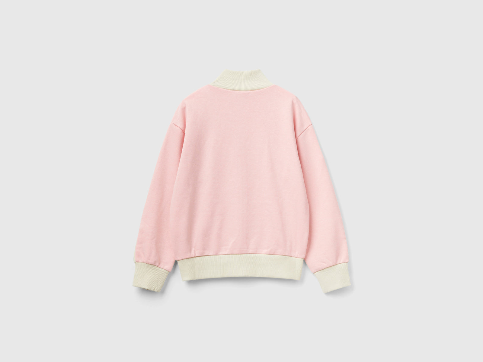 Felpa con zip e stampa da bambina multi-color 2 | Benetton Outlet