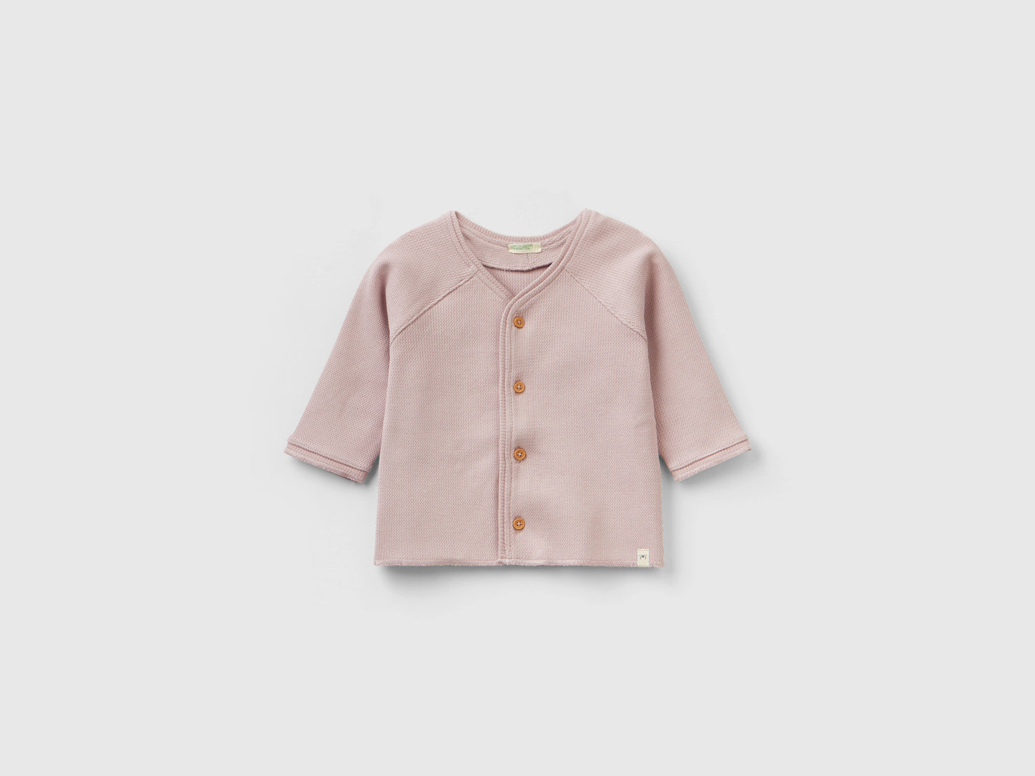 Felpa con bottoni da neonato rosa | Benetton Outlet