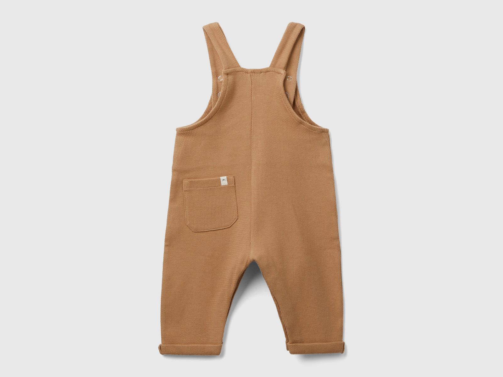 Salopette con bottoni da neonato cammello 2 | Benetton Outlet