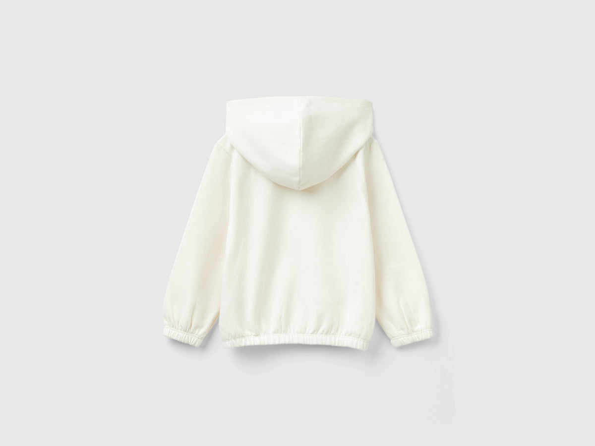 Sudadera cálida con cremallera y purpurina