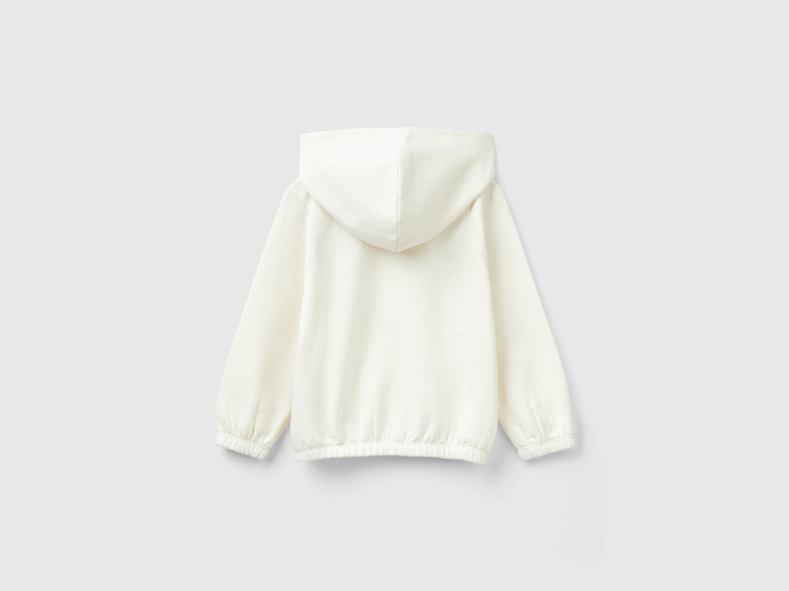 Sudadera cálida con cremallera y purpurina da bimba bianco panna 2 | Benetton Outlet