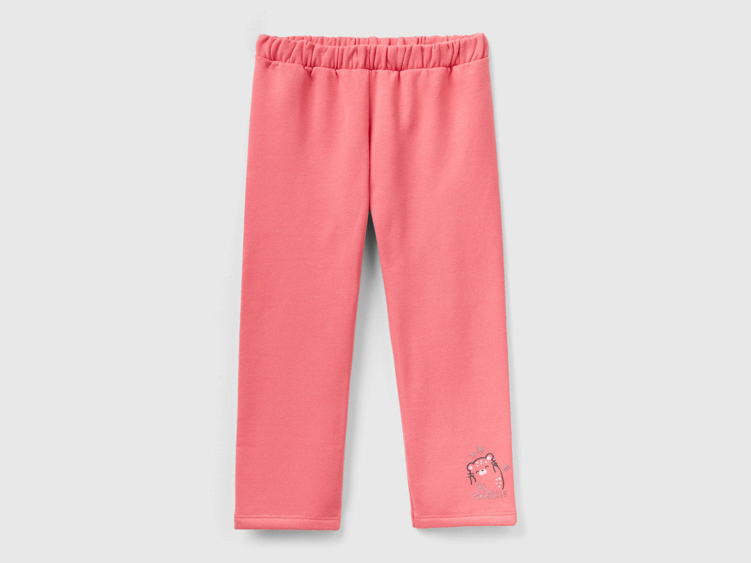 Leggings cálidos con estampado de purpurina da bimba rosa | Benetton Outlet