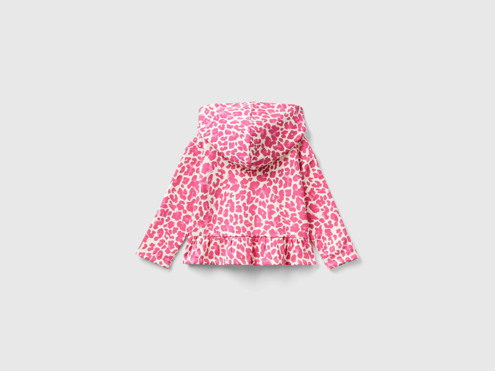 Felpa animalier con balza da bimba multi-color 2 | Benetton Outlet