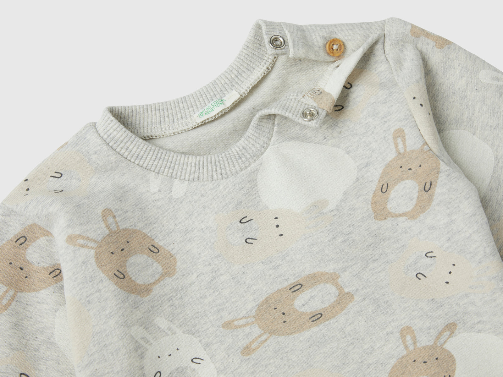 Felpa con stampa animaletto da neonato multi-color 2 | Benetton Outlet