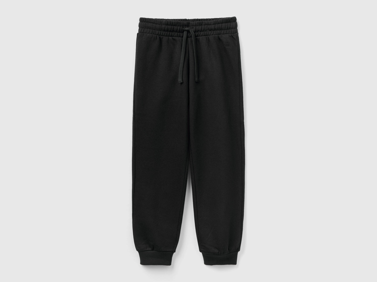 Pantalones deportivos de polar con cordón da bambina nero | Benetton Outlet