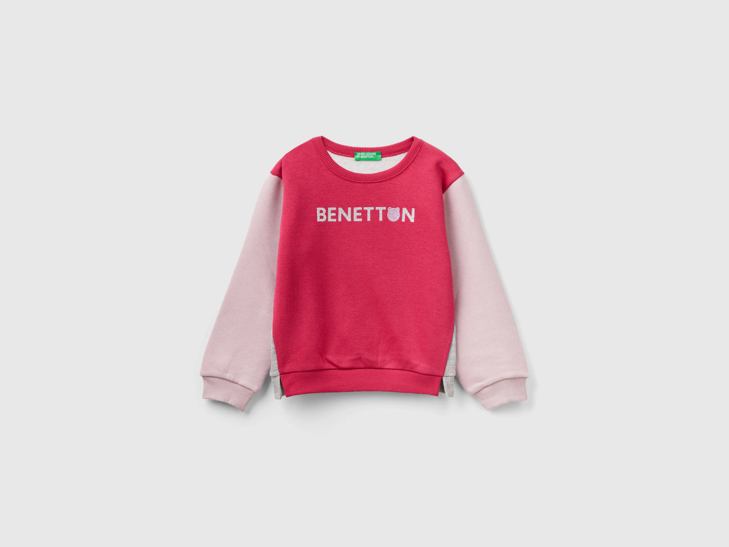Felpa chiusa con stampa glitter da bimba multi-color | Benetton Outlet