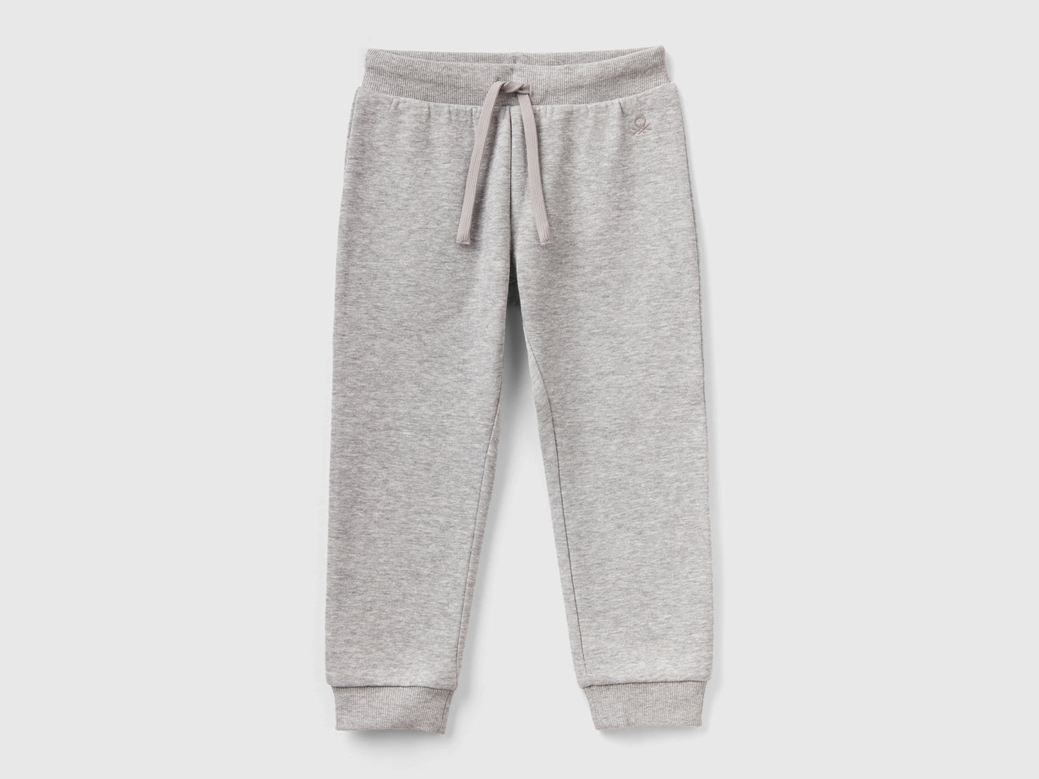 Joggers in felpa con coulisse da bimba grigio chiaro | Benetton Outlet