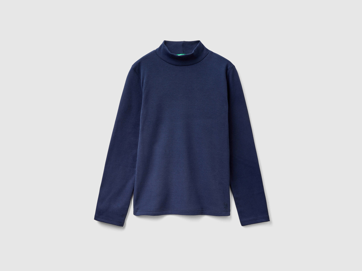 Maglietta in puro cotone biologico da bambina blu scuro | Benetton Outlet