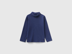 T-shirt dolcevita in caldo cotone bio