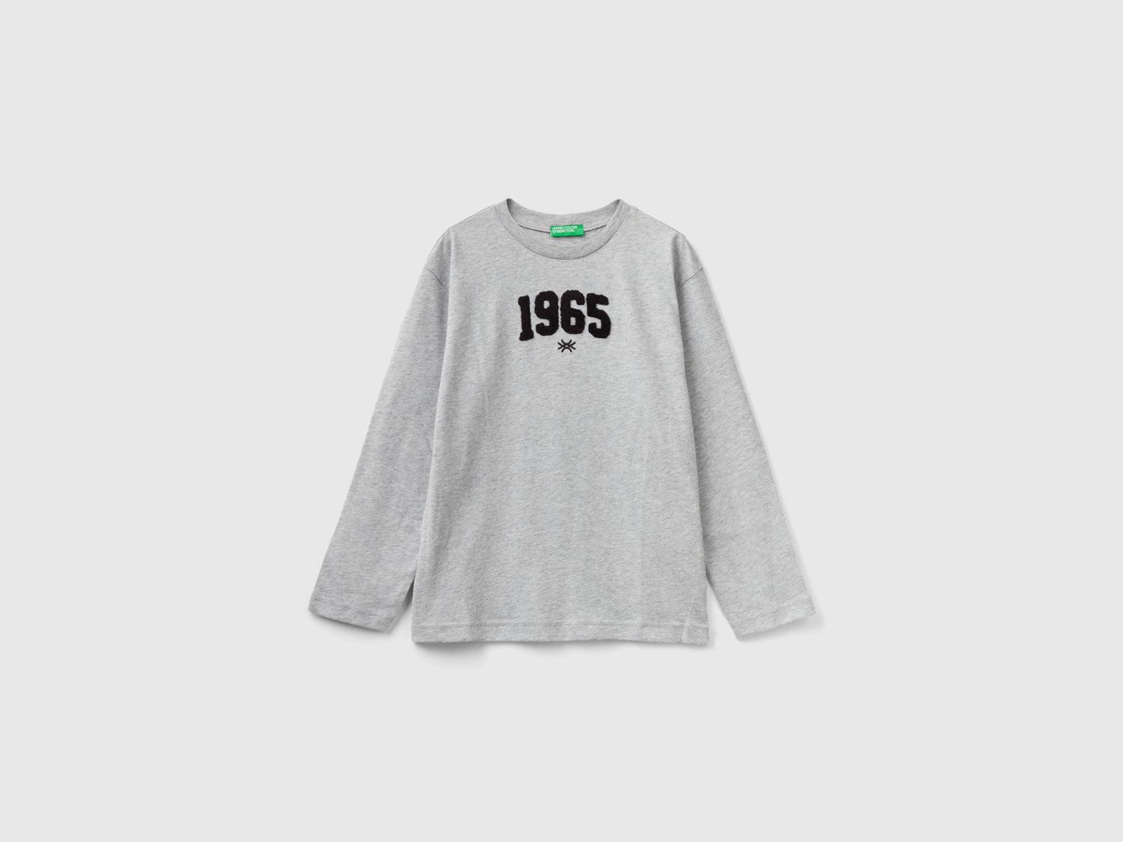 Camiseta cálida 100% algodón orgánico da bambino grigio | Benetton Outlet