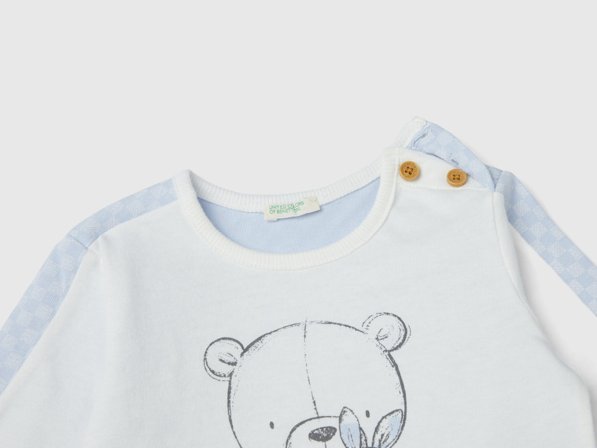 T-shirt optical con stampa orsetto