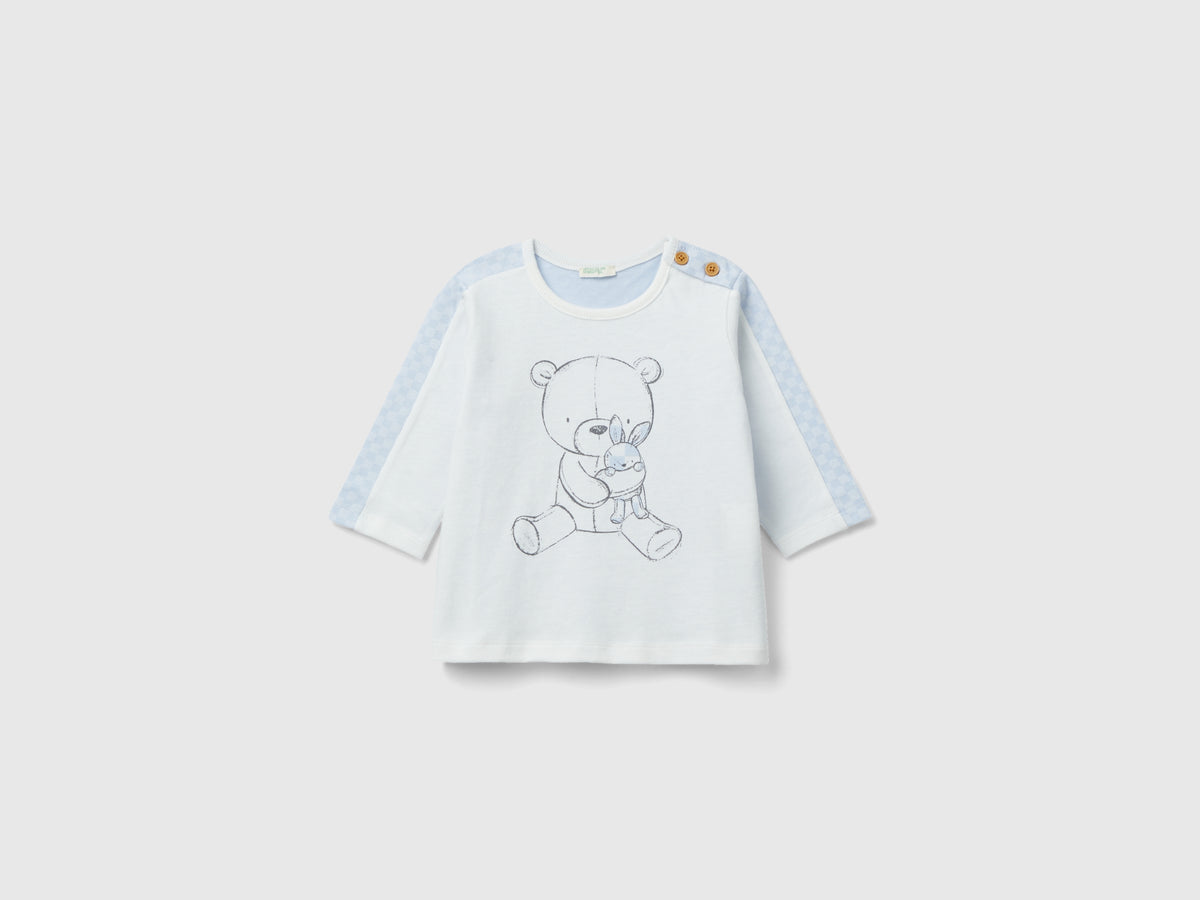 T-shirt optical con stampa orsetto
