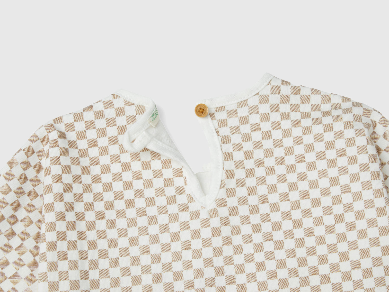 T-shirt optical con nodo da neonato bianco panna 3 | Benetton Outlet