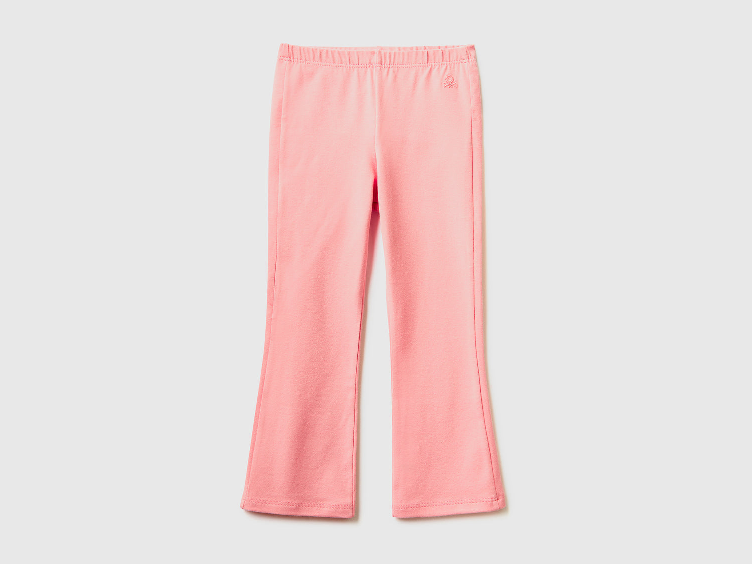 Leggings acampanados de algodón elástico da bimba rosa | Benetton Outlet