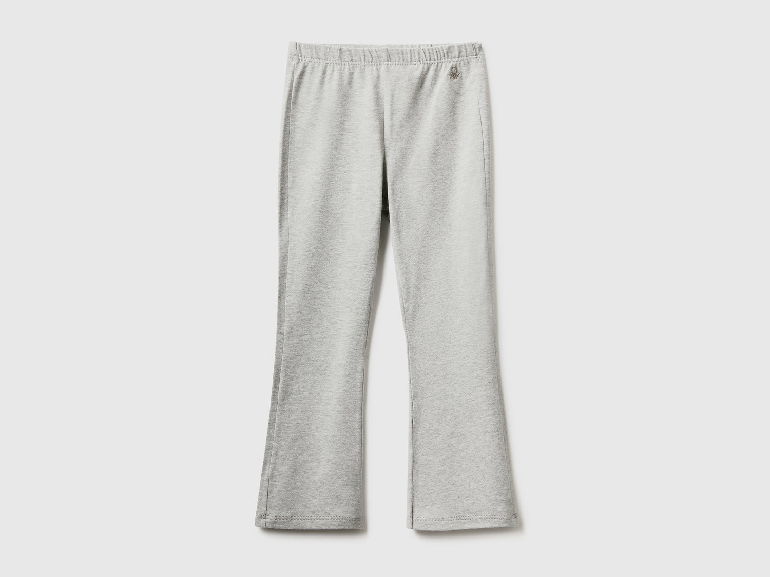 Leggings acampanados de algodón elástico da bimba grigio chiaro | Benetton Outlet