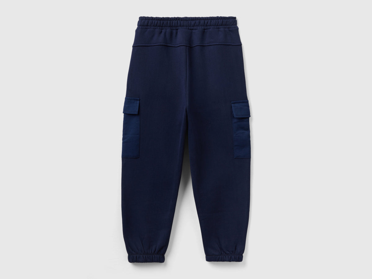 Joggers cargo in calda felpa