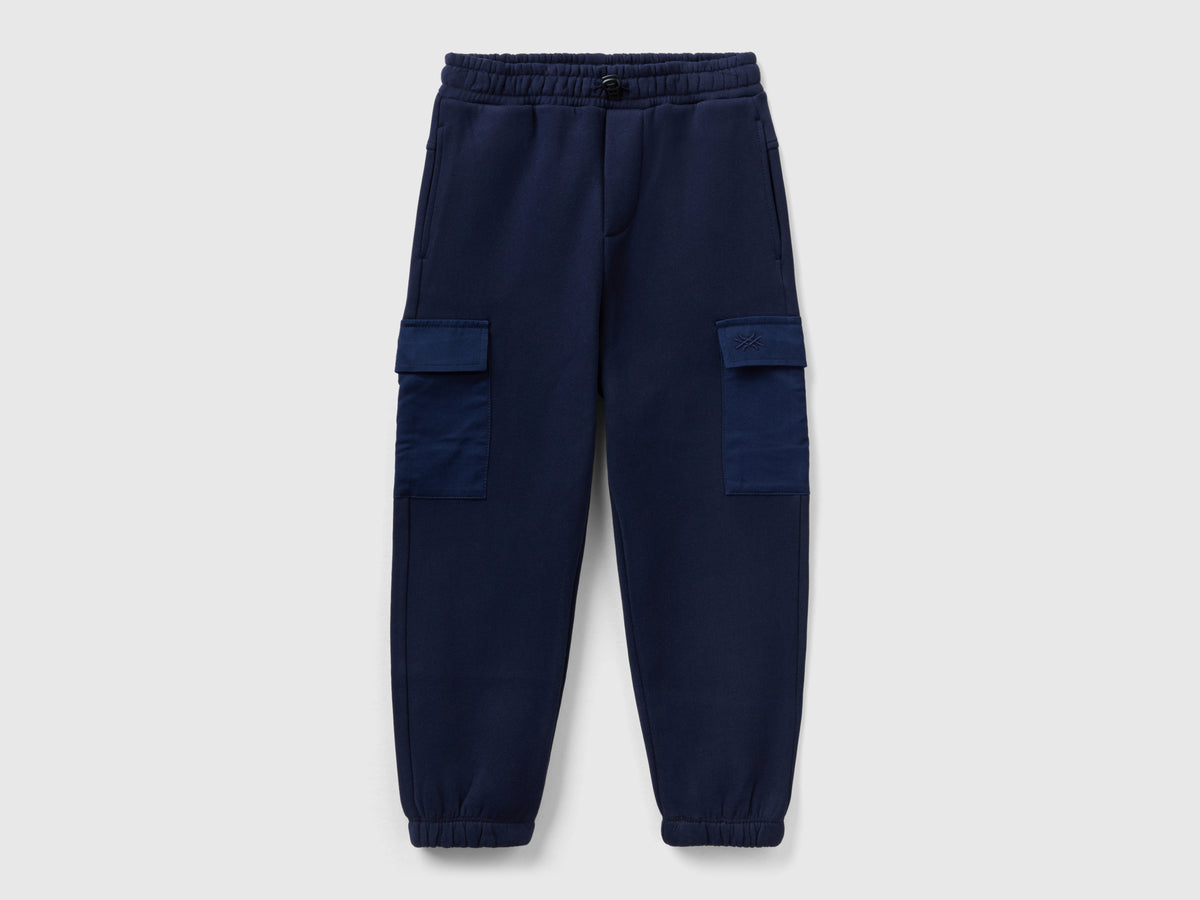 Joggers cargo in calda felpa