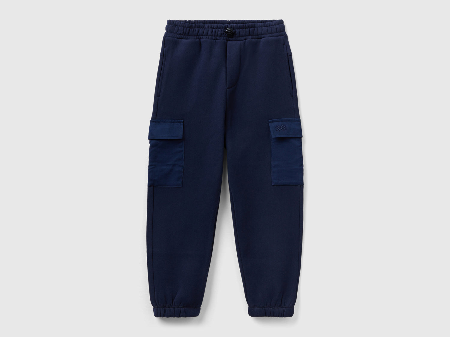 Joggers cargo in calda felpa da bambino blu scuro | Benetton Outlet