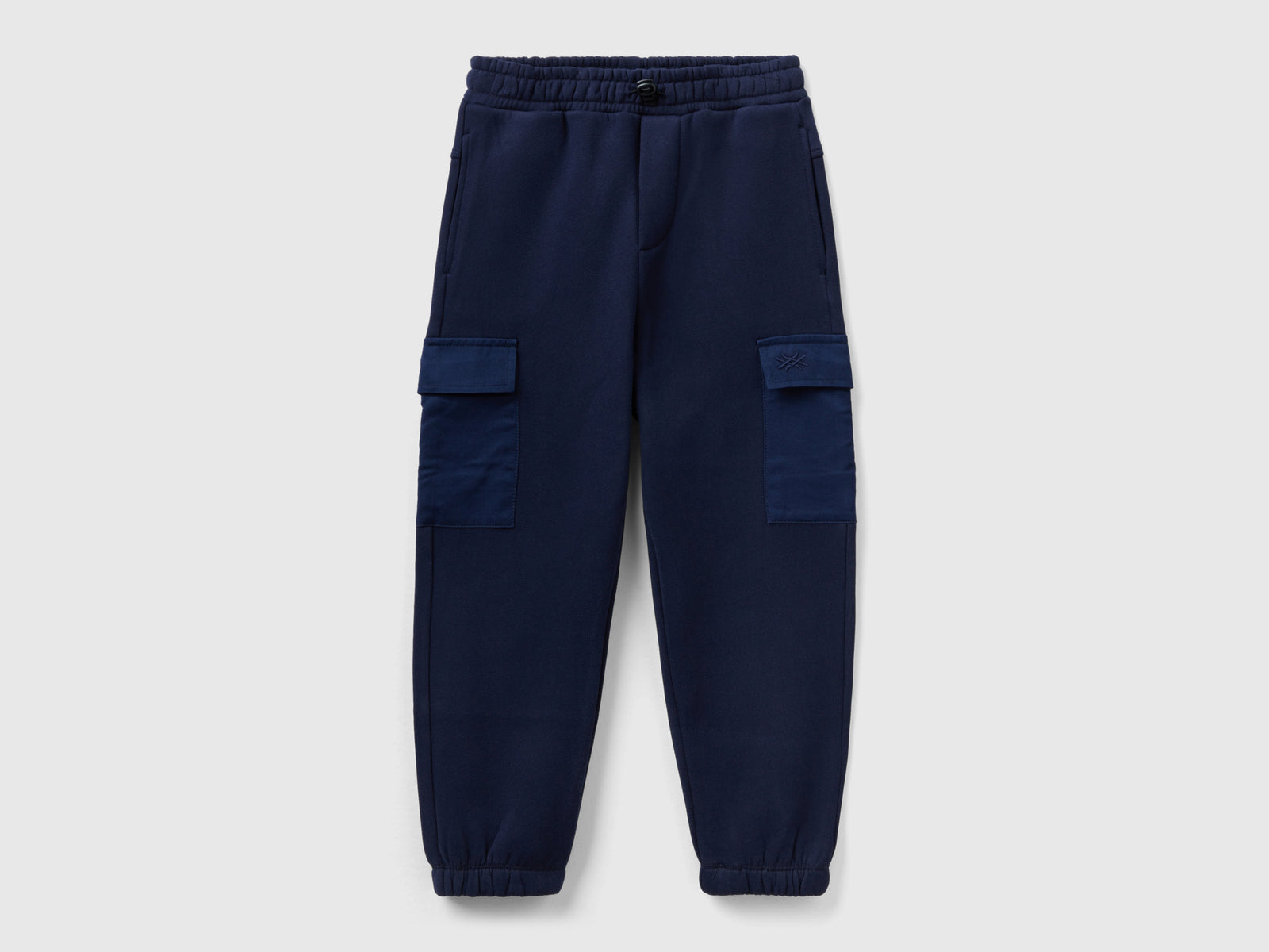 Joggers cargo in calda felpa da bambino blu scuro | Benetton Outlet