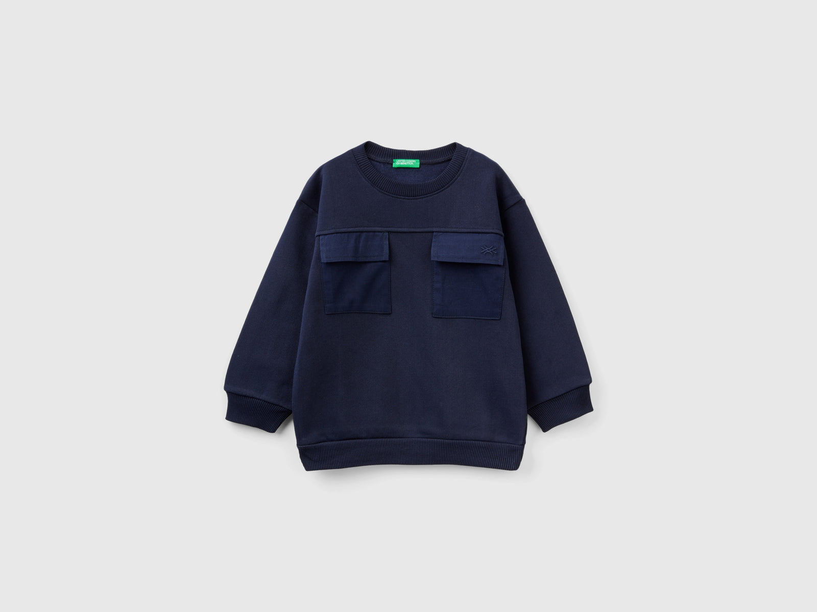 Calda felpa con tasche da bimbo blu scuro | Benetton Outlet