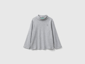 T-shirt lupetto in caldo cotone bio