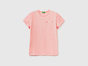 T-shirt con logo glitter in cotone bio