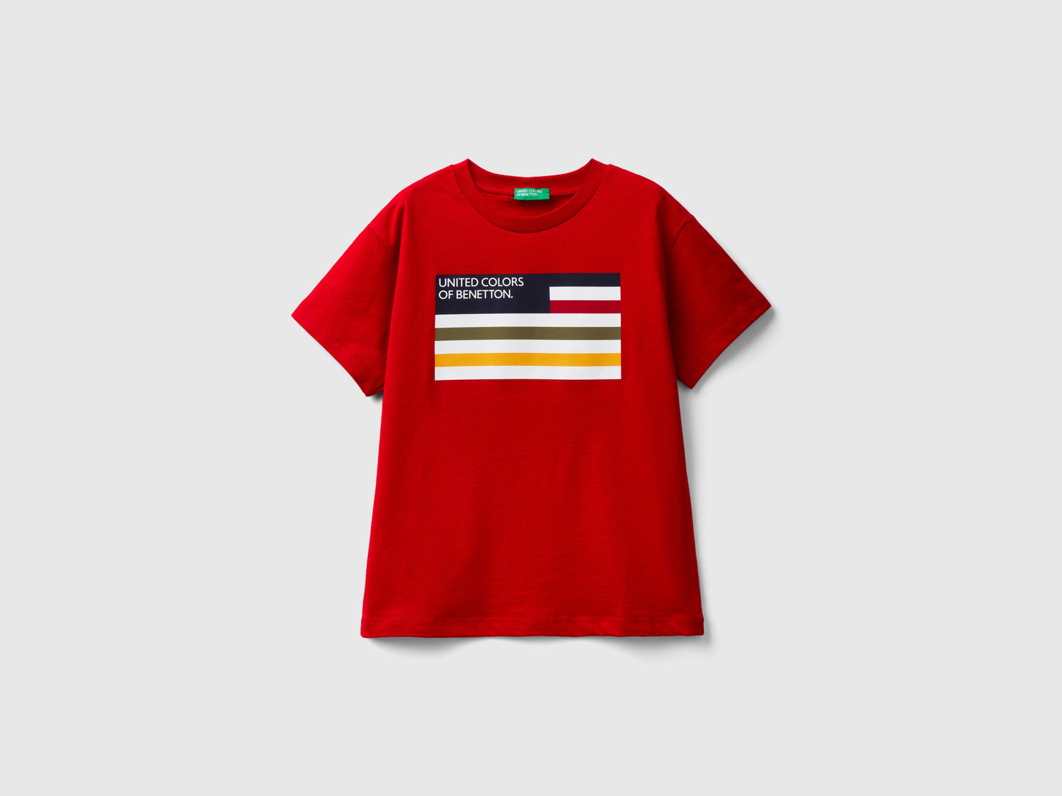 T-shirt 100% cotone bio da bambino rosso | Benetton Outlet