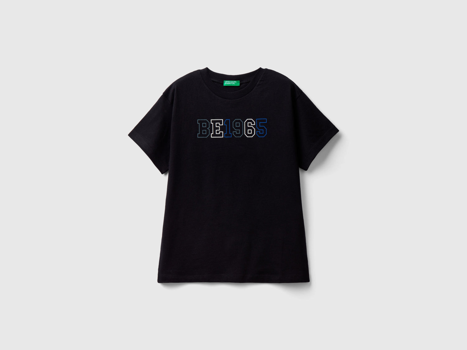 100% organic cotton T-shirt da bambino nero | Benetton Outlet