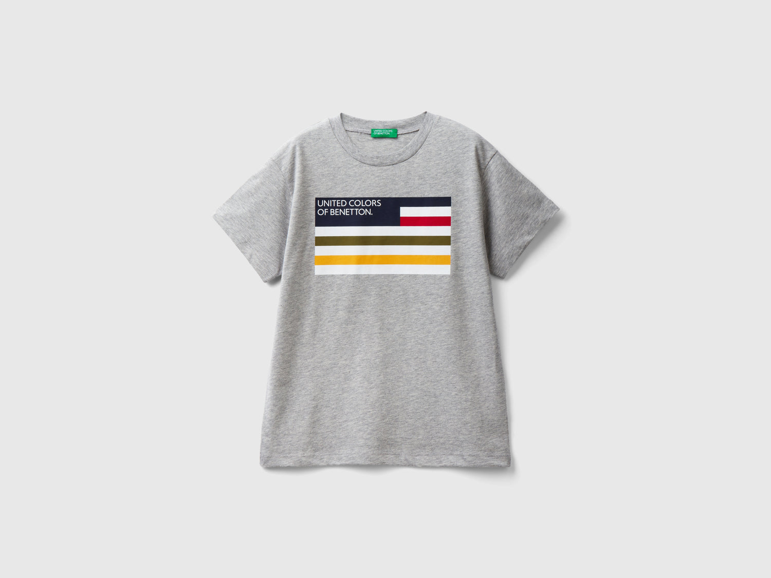 T-shirt 100% cotone bio da bambino grigio chiaro | Benetton Outlet
